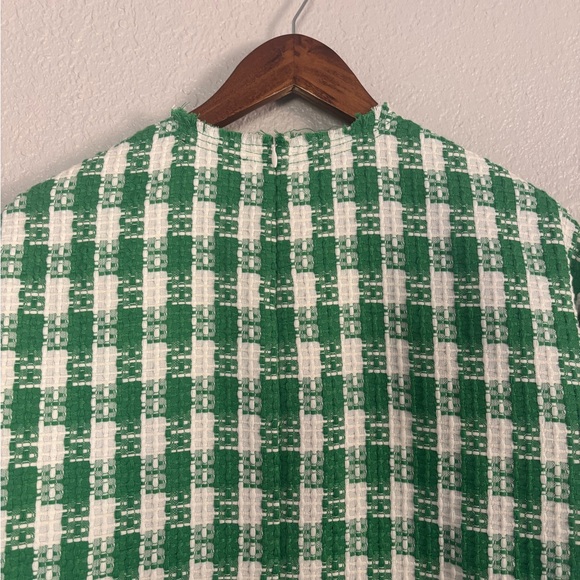 Tuckernuck Emerald Green Georgette Tweed Dress - Picture 7 of 11